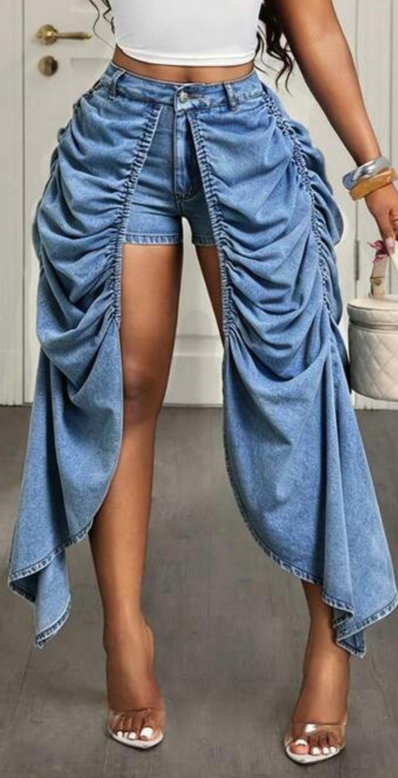 Tempt Me Ruched Denim Pants