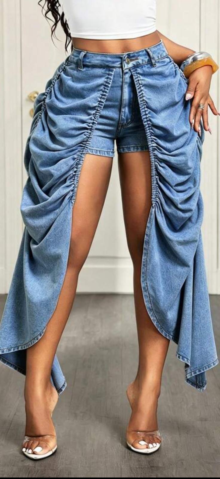 Tempt Me Ruched Denim Pants