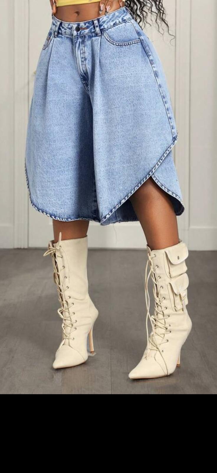 Denim Flow Bermuda Jeans