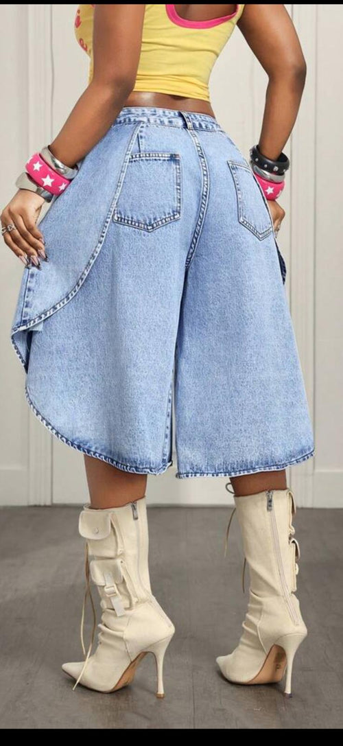 Denim Flow Bermuda Jeans